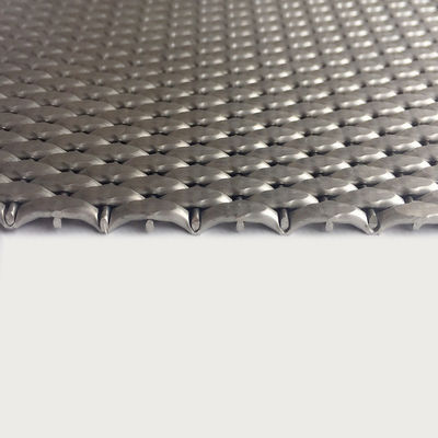 Modern dolap kapıları için 2-6mm Gümüş Metallik Paslanmaz Çelik Dekoratif Tel Ağı Izgaraları