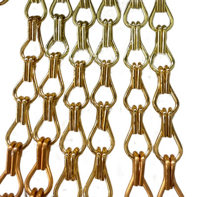 Standart Boyut 12mm*24mm Alüminyum Zincir Bağlantısı Perde Yüksek Dayanıklılık