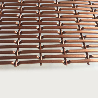 Kırmızı Bakır Rengi Alüminyum Tel Ağı Diametresi 1.5mm/2mm Duvar Panelleri İç Oda Bölgesi için