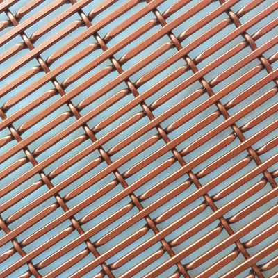 Kırmızı Bakır Rengi Alüminyum Tel Ağı Diametresi 1.5mm/2mm Duvar Panelleri İç Oda Bölgesi için
