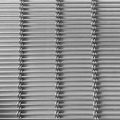 Dekoratif 3D Paslanmaz Çelik Dokunmuş Metal Mesh Ekranı Sanatsal Tavan Tasarımı Endüstriyel Estetik