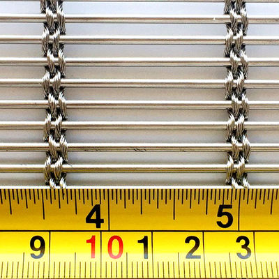 Dekoratif 3D Paslanmaz Çelik Dokunmuş Metal Mesh Ekranı Sanatsal Tavan Tasarımı Endüstriyel Estetik