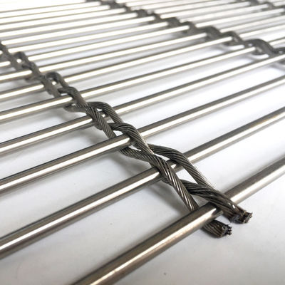 Bina Fasadı Gölgeleme Havalandırma Enerji tasarrufu için Paslanmaz Çelik Metal Mesh Perde