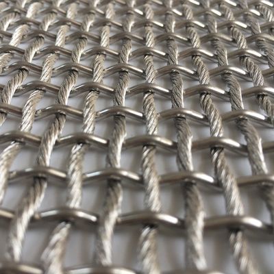 Plain Weave Paslanmaz Çelik Mimarlık Ağı 30m Uzunluk Fasad için Özel Tel