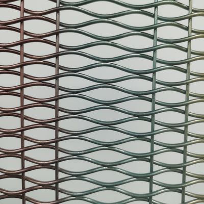 18mm Warp Pitch Alüminyum Dekoratif Kabine Kapıları için Tel Ağı Izgaraları