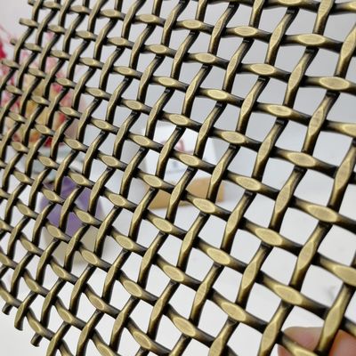 ISO9001 Sertifikalı Dekoratif Dokuma Tel Örgü Kolay Temizlenebilir Tasarım 10mm Düz Aralık