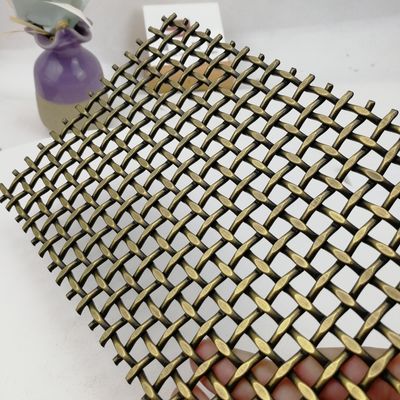 ISO9001 Sertifikalı Dekoratif Dokuma Tel Örgü Kolay Temizlenebilir Tasarım 10mm Düz Aralık