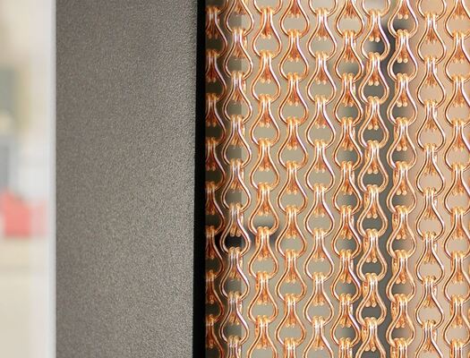 Alüminyum Zincir sinek perdesinin % 60 açık alanı ve 1.2 mm çaplı tel, tekrar kullanılabilir böcek koruması için