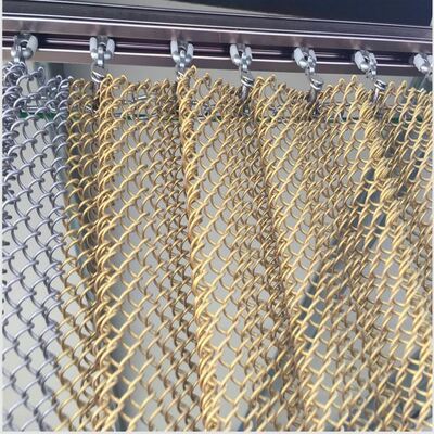 5mm ila 50mm Arasında Özelleştirilebilir Açıklık Boyutuna ve Birden Fazla Renkte Antik Bronz Kaplamalı Yüzeye Sahip Paslanmaz Çelik Mimari Mesh Panel