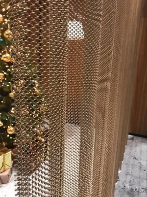 5mm ila 50mm Arasında Özelleştirilebilir Açıklık Boyutuna ve Birden Fazla Renkte Antik Bronz Kaplamalı Yüzeye Sahip Paslanmaz Çelik Mimari Mesh Panel