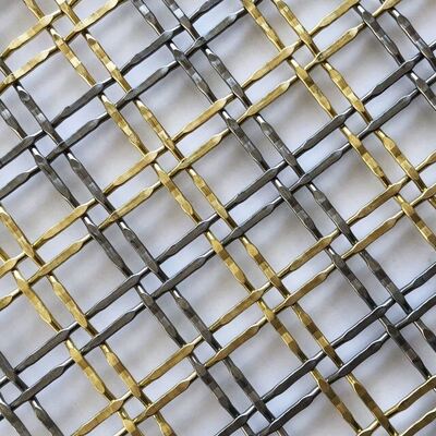 Ağır Hizmet Filtrasyonu ve Takviyesi İçin 5mm ila 50mm Açıklık Boyutlu 316 Kalite Paslanmaz Çelik Mimari Tel Örgü Panel