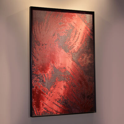 Architectural Decorative Metal Artwork Modern Ember Inspired Mesh Design