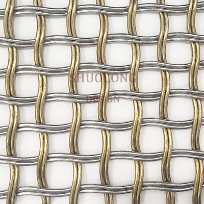Custom Size and Color Architectural Woven Wire Mesh Uniform Weave Durable