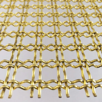 Architectural Woven Metal Mesh Brass Decorative Wire Mesh for Commercial Interior