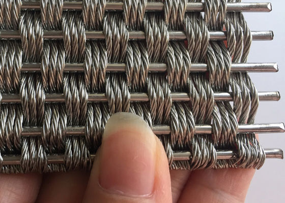 Kıvrımlı 5.5mm Dekoratif Mimari Dokuma Hasır Korozyon Önleyici
