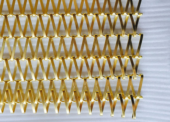 12mm Bölme Bakır Hasır Ekran Dekoratif Cephe Üçgeni