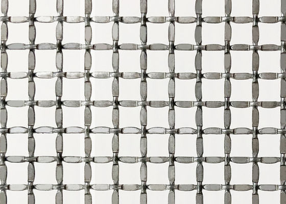 Dolap Kapıları İçin Doğal Renkli 2.5mm Kabartmalı Kilit Kıvrımlı Hasır Metal Ekran