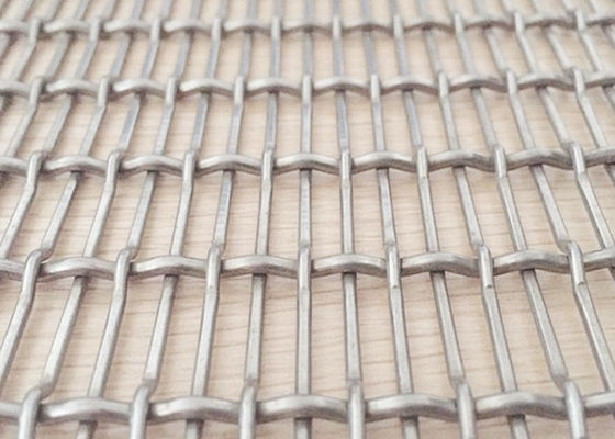 Katı Yapı ile Kıvrım Dekoratif Düz Dokuma Metal Mesh SS316 Antasit