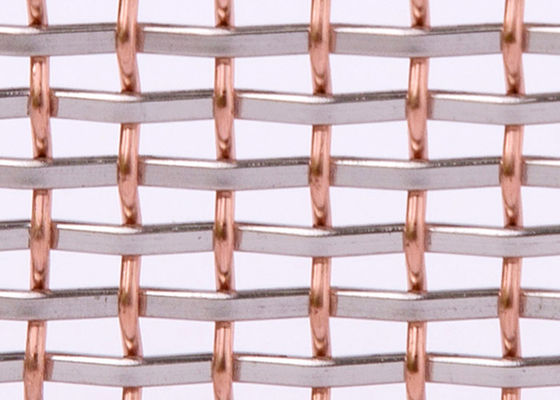 4mm 8m Kırmızı Bakır Dekoratif Metal Hasır Ekran Sert Metal Anti Darbe