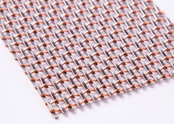 4mm 8m Kırmızı Bakır Dekoratif Metal Hasır Ekran Sert Metal Anti Darbe