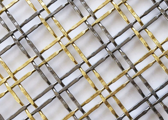 Dolap Kapıları için 3.3mm 30m Antik Pirinç Dekoratif Dokuma Hasır Izgaralar