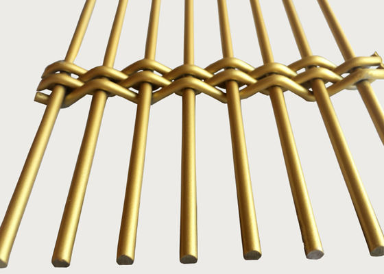 SGS Altın Dokuma Paslanmaz Çelik Metal Hasır Oda Bölücü 2×4m