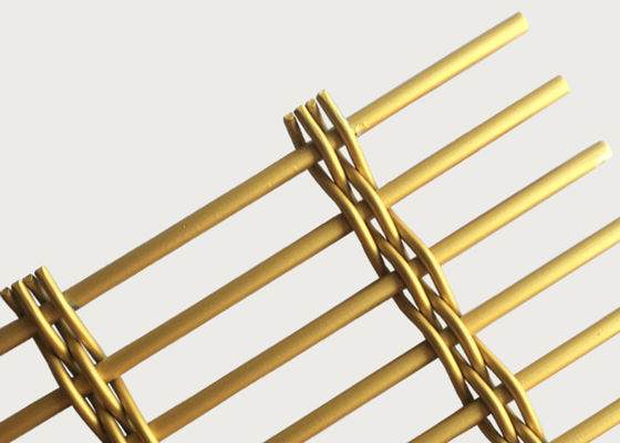 SGS Altın Dokuma Paslanmaz Çelik Metal Hasır Oda Bölücü 2×4m