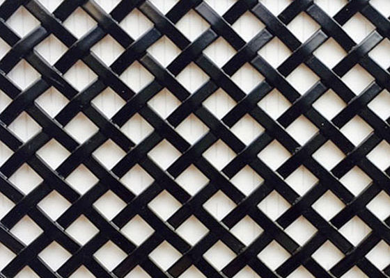 Bina Yapıları İçin SS304 Antiwear Siyah Toz Boyalı Mesh Dekoratif
