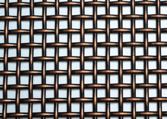 150cm SS304L Dekoratif Hasır Izgaralar ISO9001 Bronz Metal Mesh