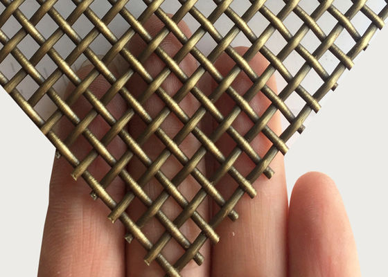 150cm SS304L Dekoratif Hasır Izgaralar ISO9001 Bronz Metal Mesh