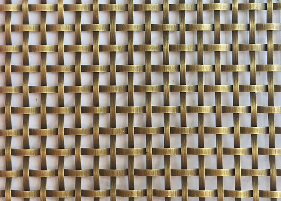 150cm SS304L Dekoratif Hasır Izgaralar ISO9001 Bronz Metal Mesh
