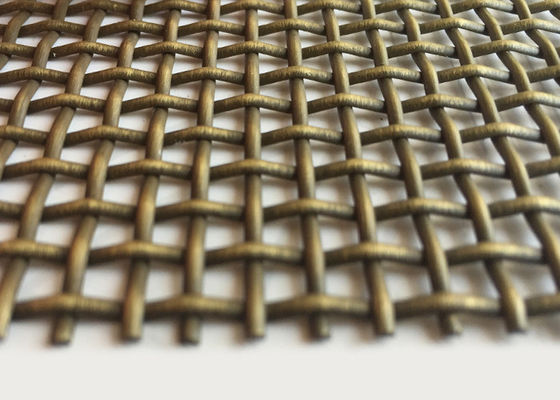 150cm SS304L Dekoratif Hasır Izgaralar ISO9001 Bronz Metal Mesh