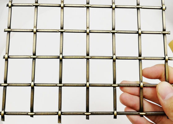 5.5mm Dekoratif Pirinç Izgaralar Paslanmaz Metal Hasır Merdiven Korkulukları