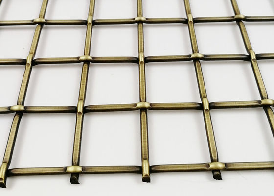 5.5mm Dekoratif Pirinç Izgaralar Paslanmaz Metal Hasır Merdiven Korkulukları