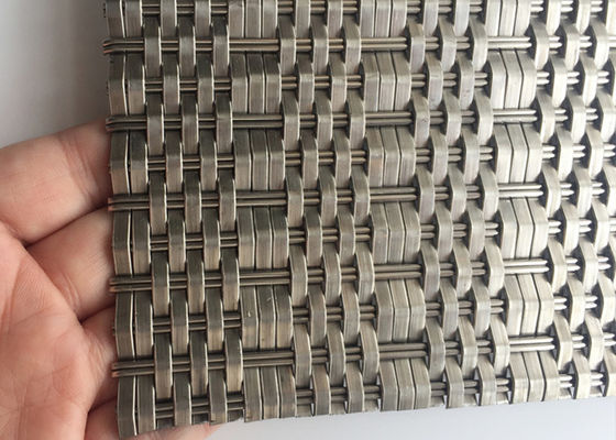 SS316 Deco Metal Mimari Dokuma Hasır Paneller 1.5 X 2mm Çözgü Çapı