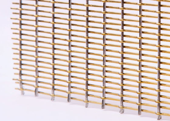 Asansör Salonu için Dekor Cam Lamine Esnek Metal Örgü Kumaş 4.5mm SGS