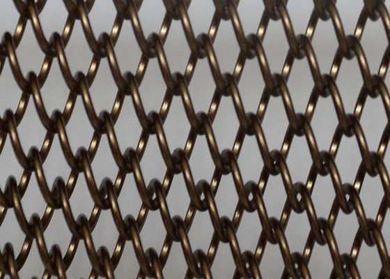 ShuoLong Uzay Bölme Metal Örgü Perde Panelleri Antik Bronz 8.4mm