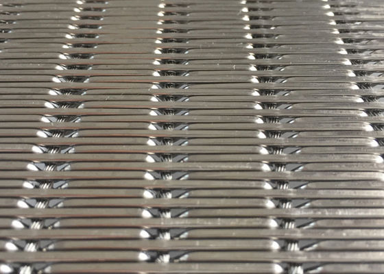 Kıvrımlı 9mm 2m Esnek Metal Hasır Kumaş OEM Asansör İç Duvar Panelleri