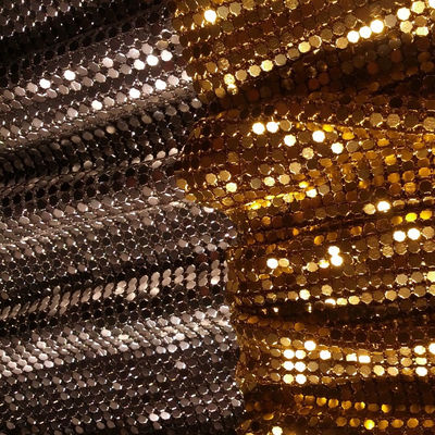 Dekoratif Kaplama Metal Alüminyum Sequins Yağa dayanıklı Metal Mesh Giysi