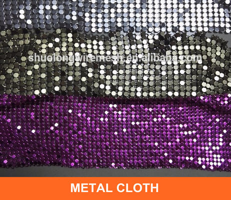 4mm Dia Dokuma Alüminyum Metal Pullu Kumaş Aşınma Önleyici Dekor Bölme Kaplama