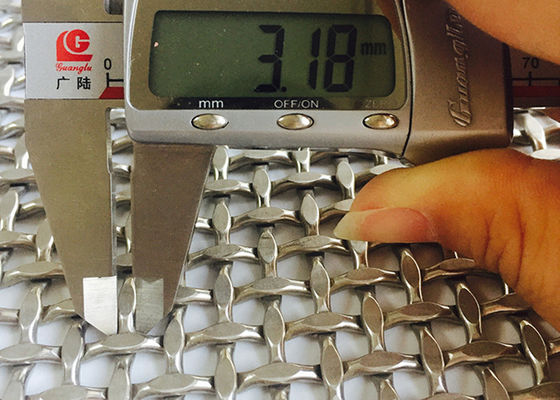 Korkuluk için Doğal Renk Ss316 Metal Dokuma Hasır Dekoratif