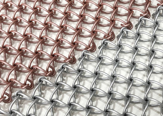 Paslanmaz Çelik Pvd Metal 1.5mm Dekoratif Dokuma Hasır Ekran Sert Anti Darbe