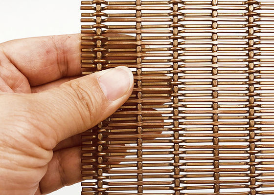 Ekran Duvar Kaplama için 4mm Paslanmaz Çelik Pvd Dekoratif Dokuma Hasır