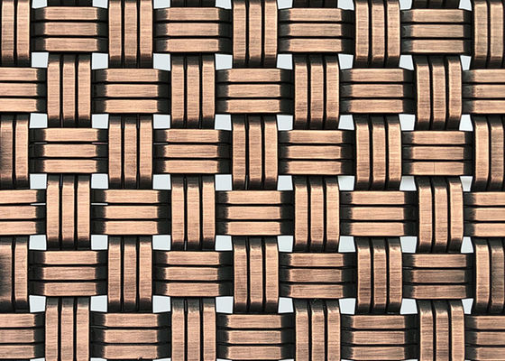 Cephe Kaplama için Antik Pirinç Paslanmaz Çelik Mimari Metal Mesh 1.8mm