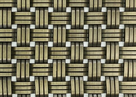 Cephe Kaplama için Antik Pirinç Paslanmaz Çelik Mimari Metal Mesh 1.8mm