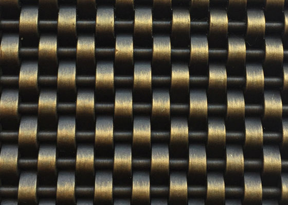 Tavan Kumaş için 4mm Mimari Metal Hasır Paslanmaz Çelik Bronz Renk