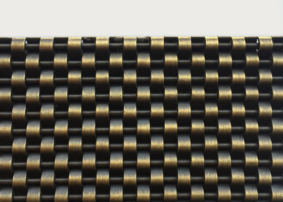 Tavan Kumaş için 4mm Mimari Metal Hasır Paslanmaz Çelik Bronz Renk