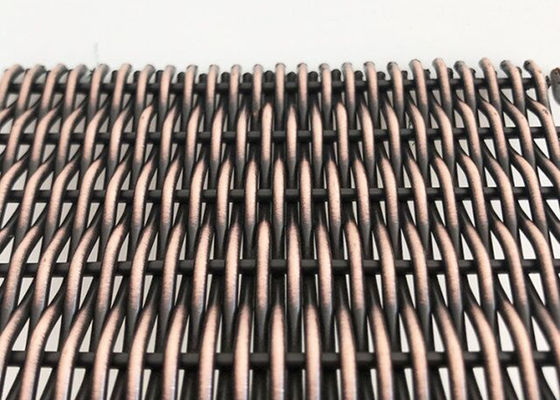 Duvar Kaplamaları İçin Antik 6mm Mimari Dokuma Metal Hasır Bakır Ss Dekoratif