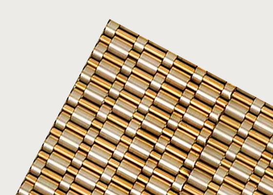 0% Asansör Duvarı İçin Mimari Metal Hasır Bakır Tel Dekoratif Panel Açma