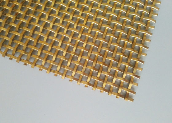 Dolap Kapıları İçin Dokuma Metal Paneller 3.2mm Paslanmaz Çelik Kıvrımlı Hasır